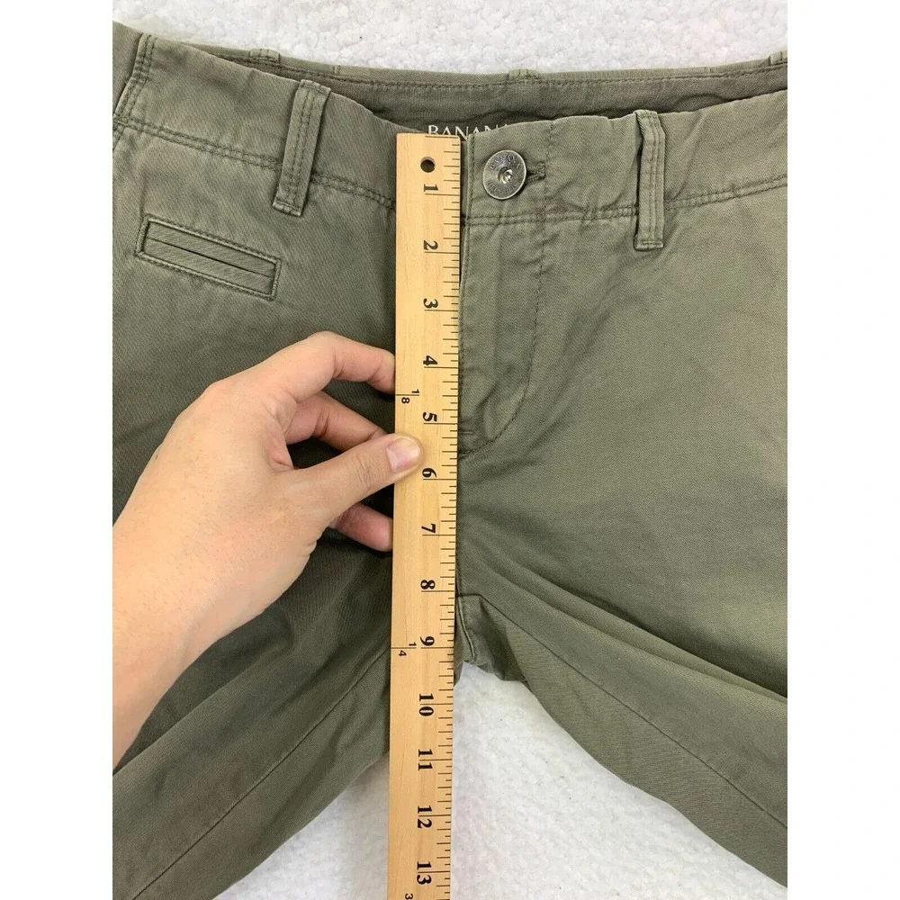 Banana Republic Chino Pants Women's 0 Olive Green NWT Classic Workwear Straight - Picture 7 of 12
